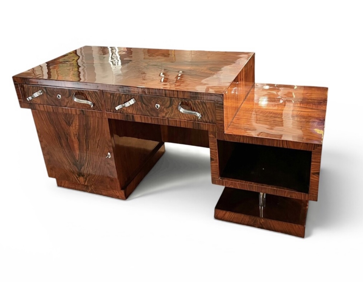 Bureau Art Deco moderniste restauré, France circa 1930